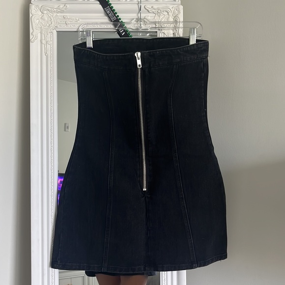 NWT Nasty Gal Diamanté Pinstripe Bandeau Mini Dress - Picture 3 of 4